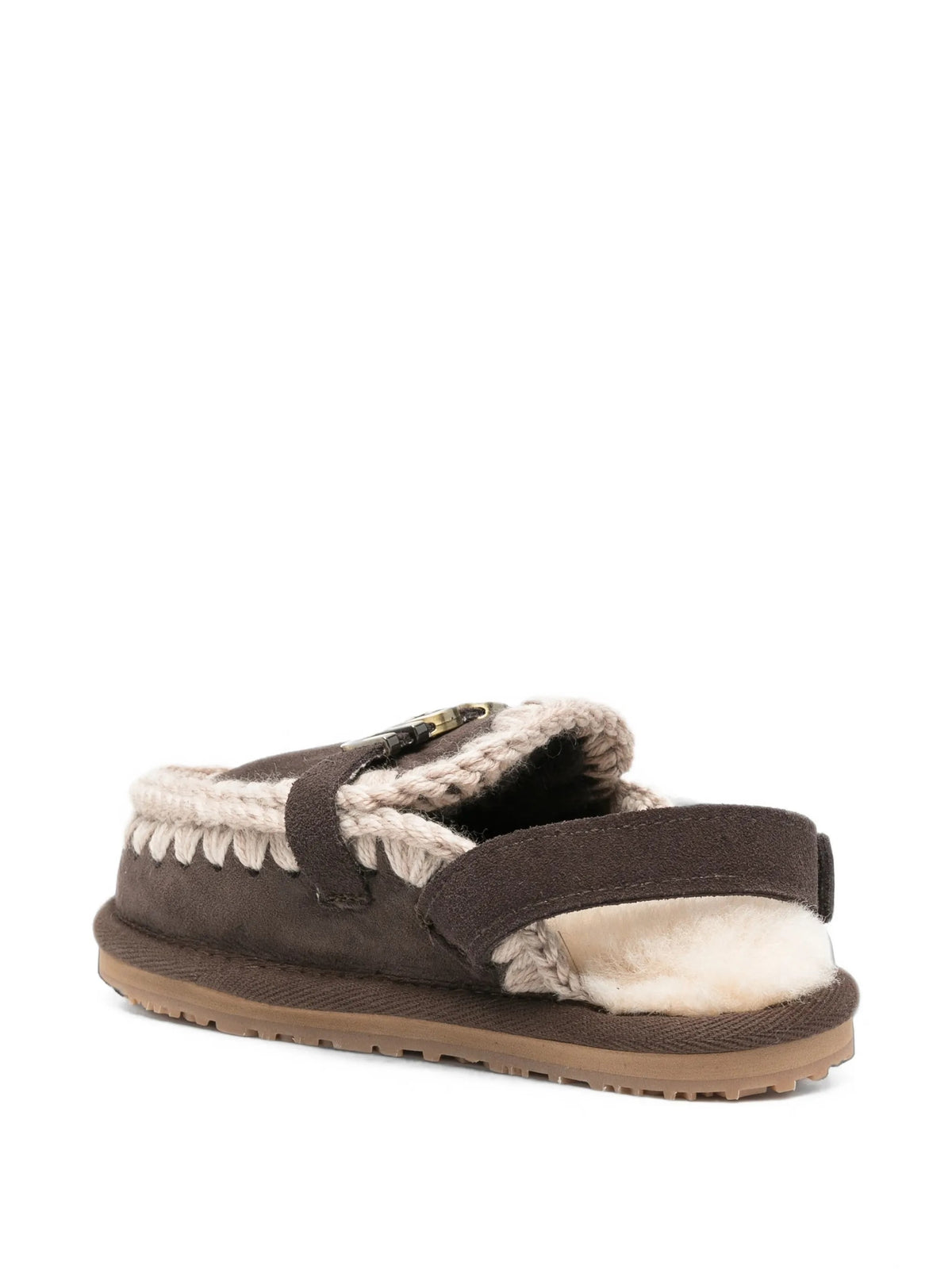 Mou Ciabatte da Bambina Mou, colore Marrone Marrone