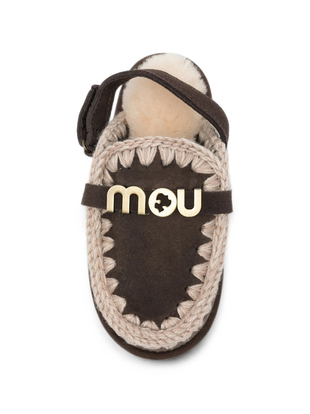 Mou Ciabatte da Bambina Mou, colore Marrone Marrone