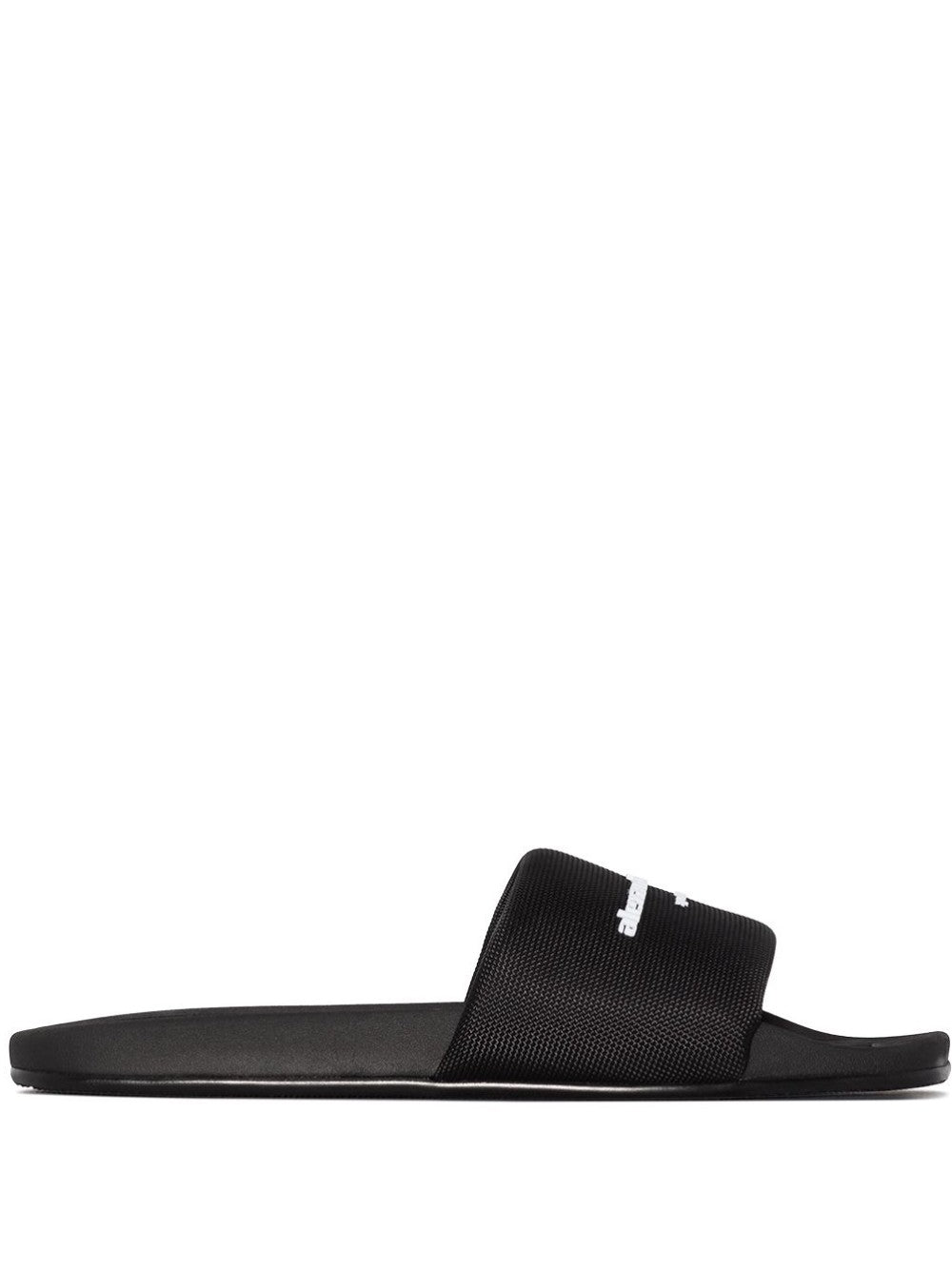 Alexander Wang CIABATTA CON STAMPA LOGO A CONTRASTO Nero