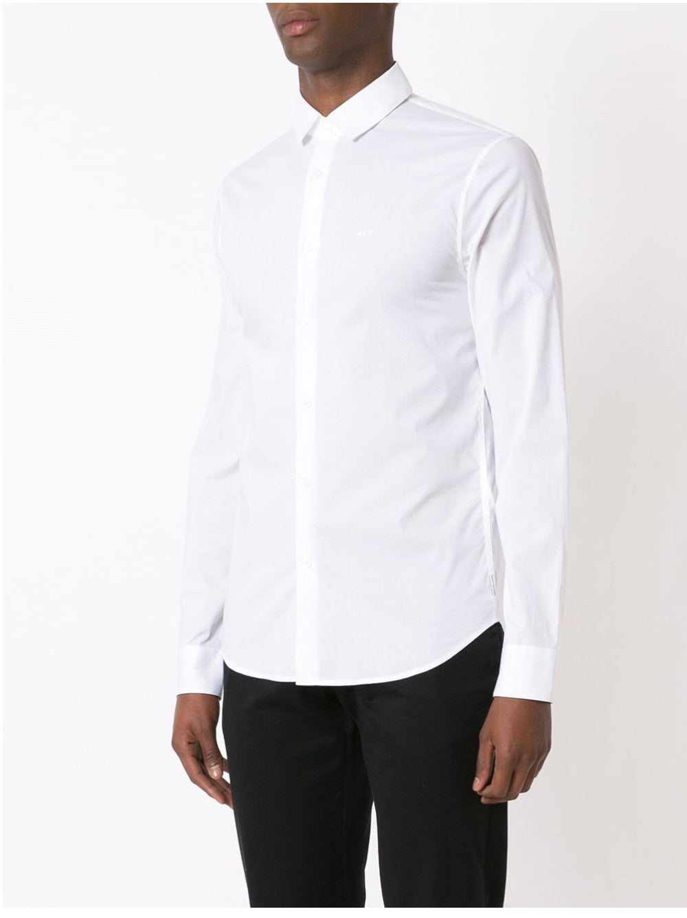 Armani Exchange CAMICIA CLASSICA SLIM FIT Bianco