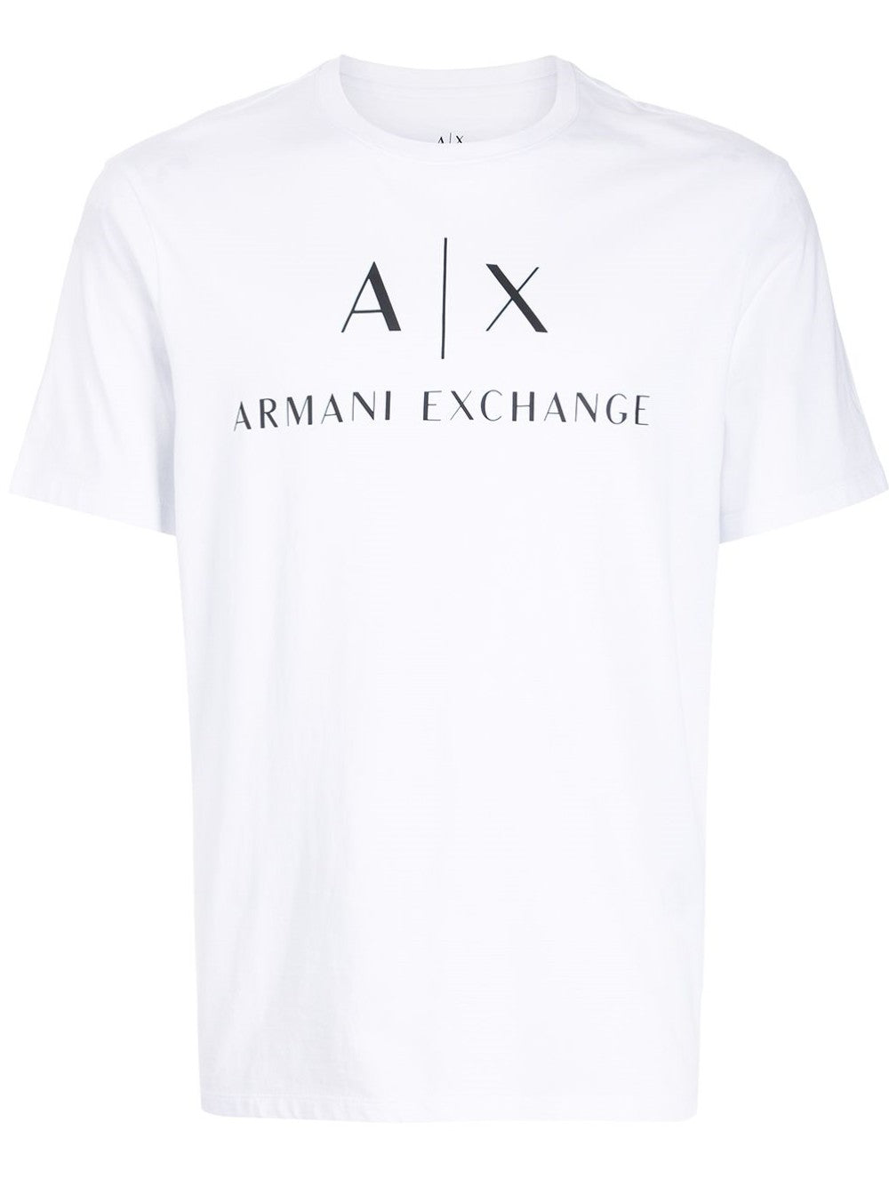 Armani Exchange T-SHIRT SLIM FIT CON STAMPA LOGO Bianco