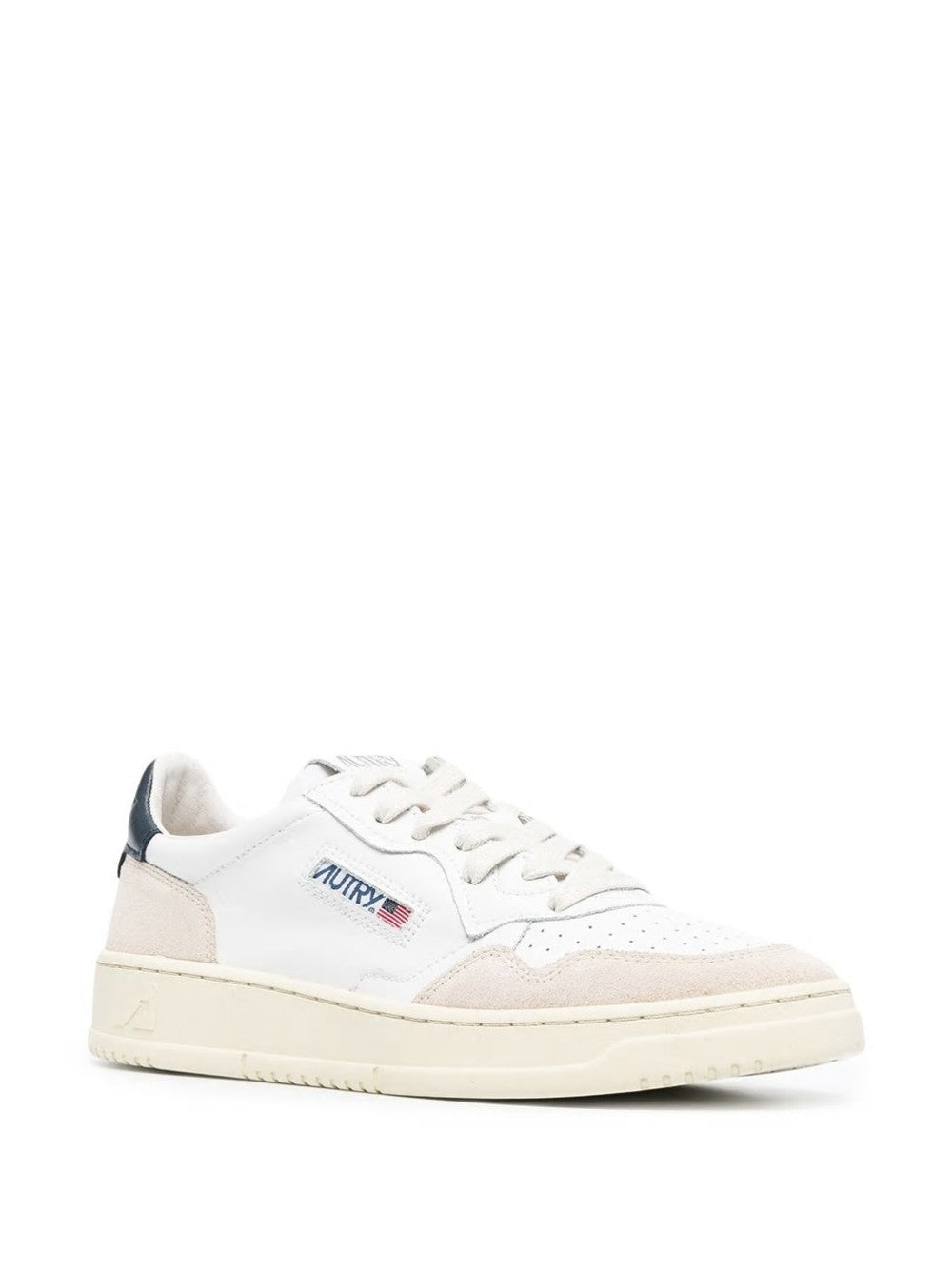 Autry SNEAKERS MEDALIST LOW IN PELLE E SUEDE Bianco