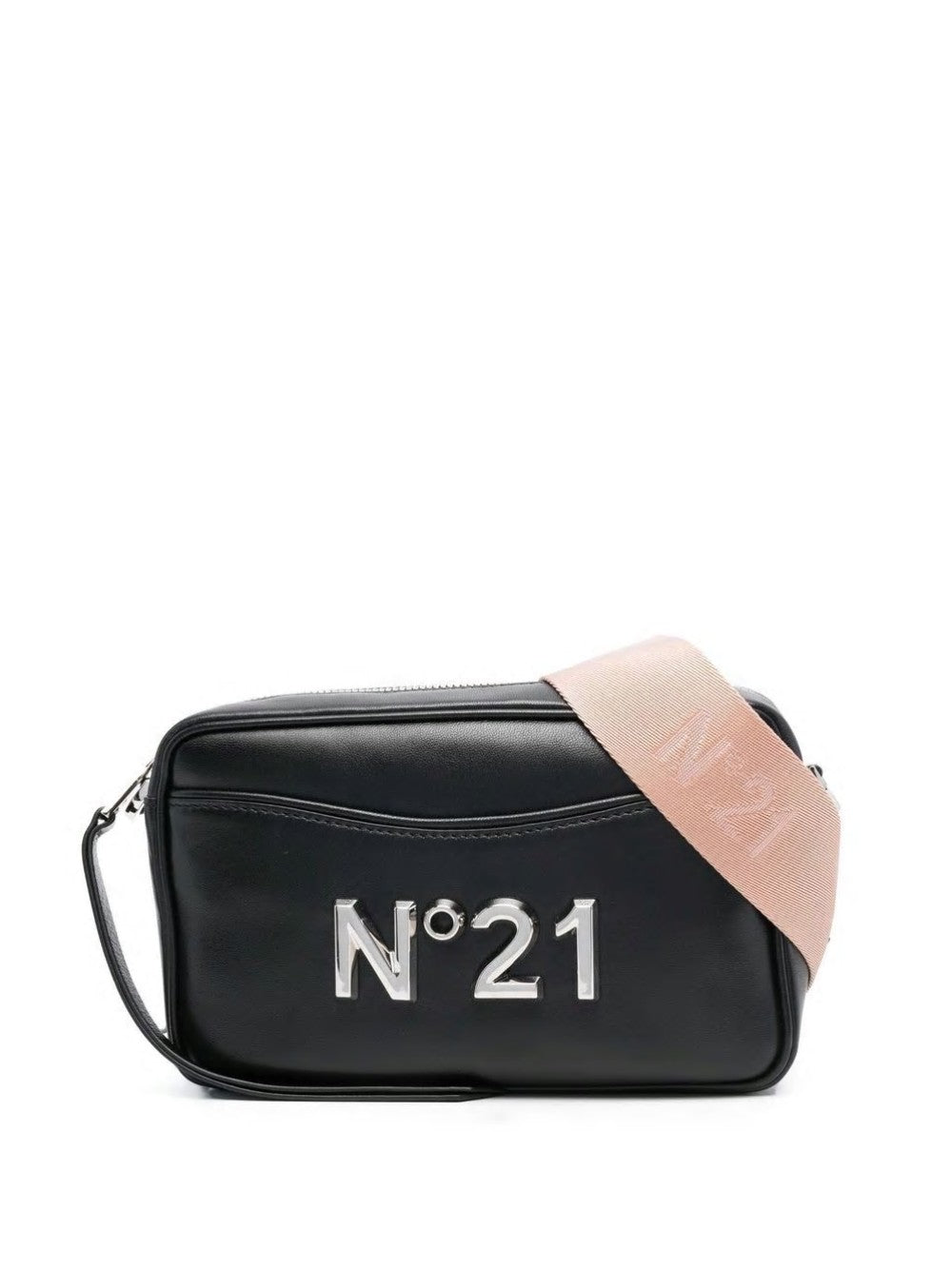 N.21 BORSA A TRACOLLA CON PLACCA LOGO Nero