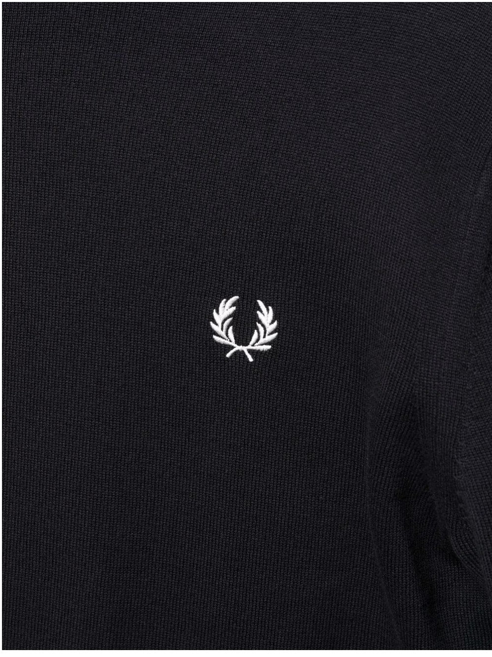 Fred Perry MAGLIA CON LOGO RICAMATO A CONTRASTO Nero