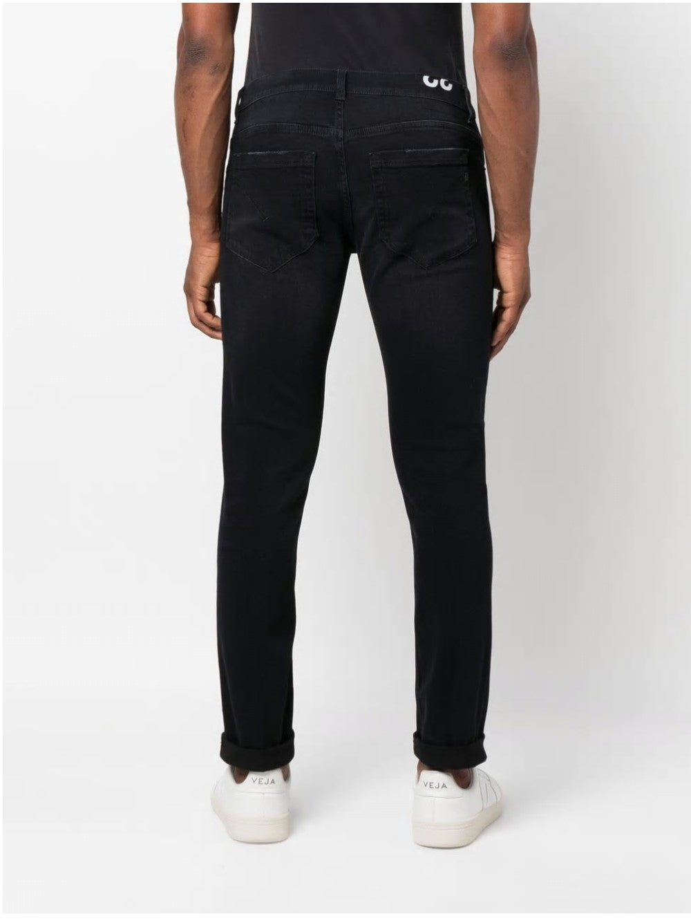 Dondup JEANS DRITTI CON VITA BASSA Nero