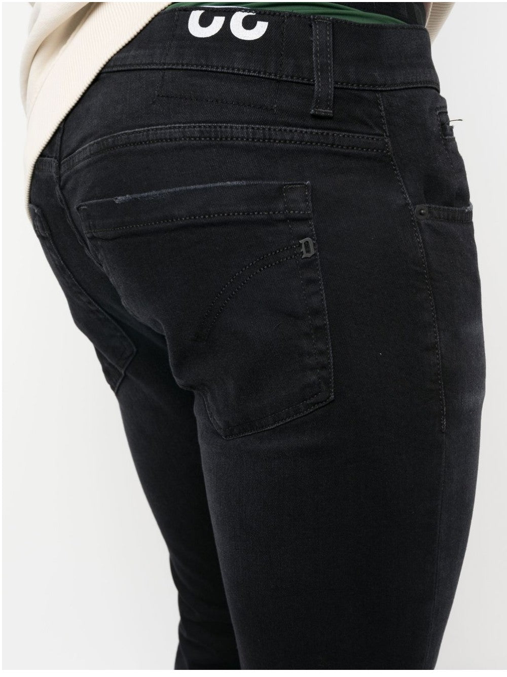 Dondup JEANS DRITTI CON VITA BASSA Nero