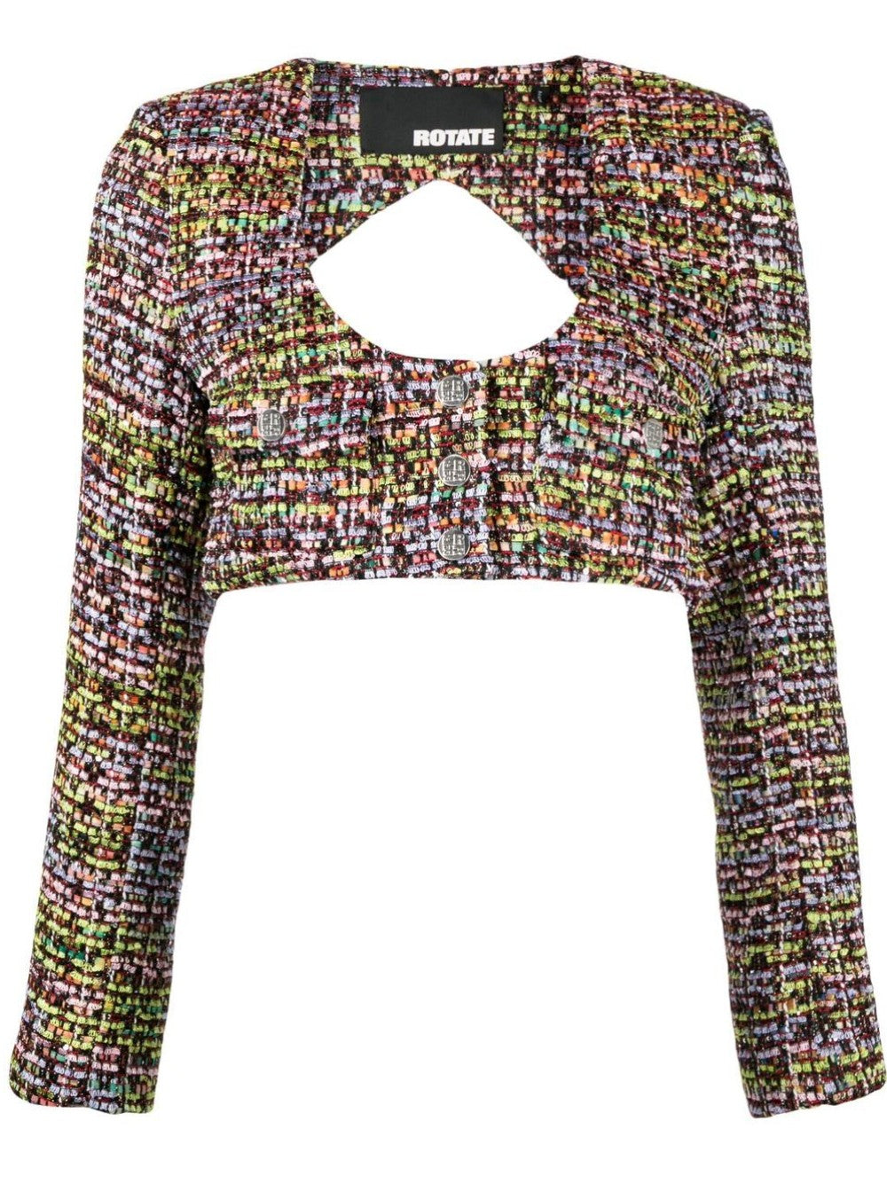 Rotate GIACCA IN TWEED CON SCOLLO POSTERIORE Viola