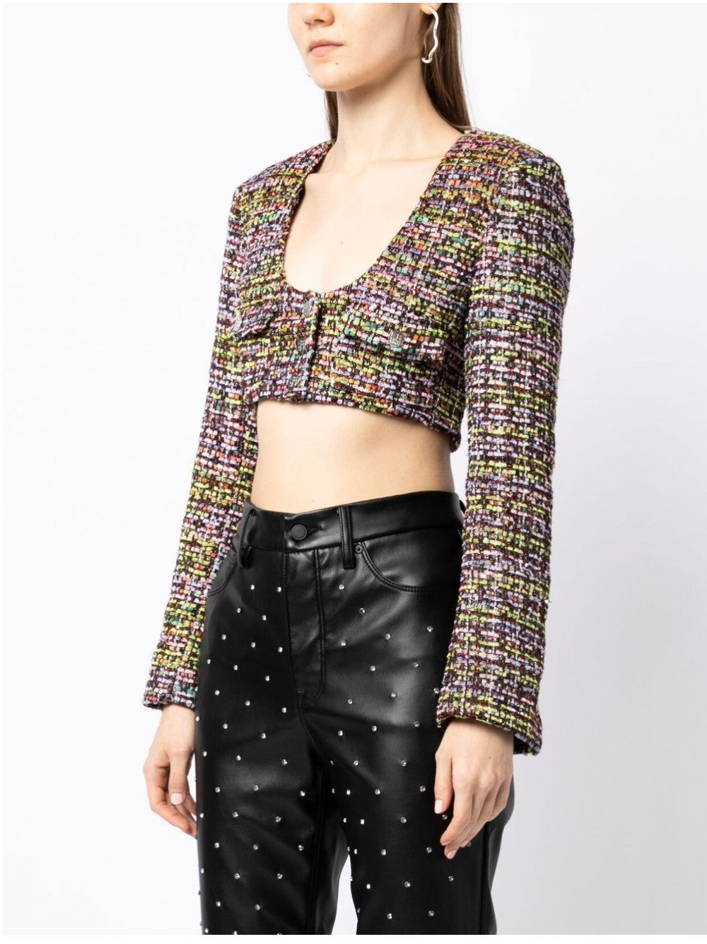 Rotate GIACCA IN TWEED CON SCOLLO POSTERIORE Viola