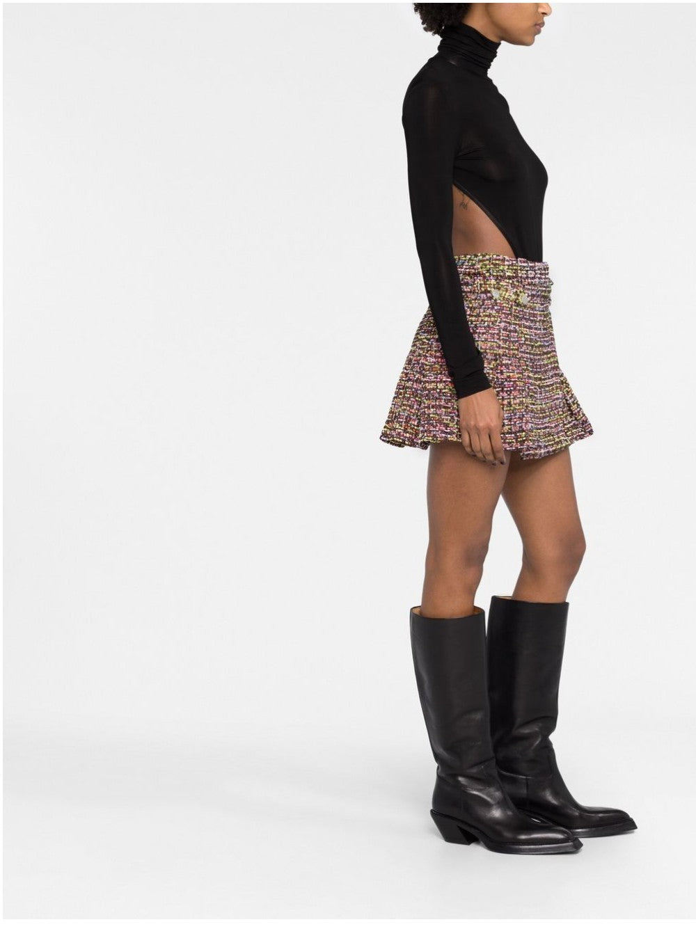 Rotate MINIGONNA A VITA ALTA IN TWEED Viola