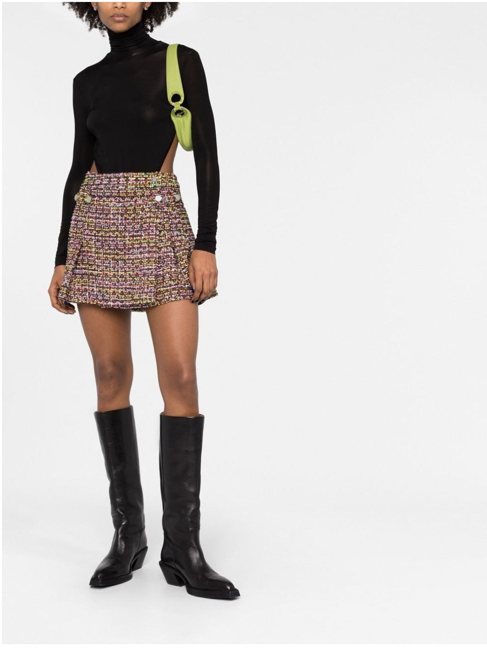 Rotate MINIGONNA A VITA ALTA IN TWEED Viola