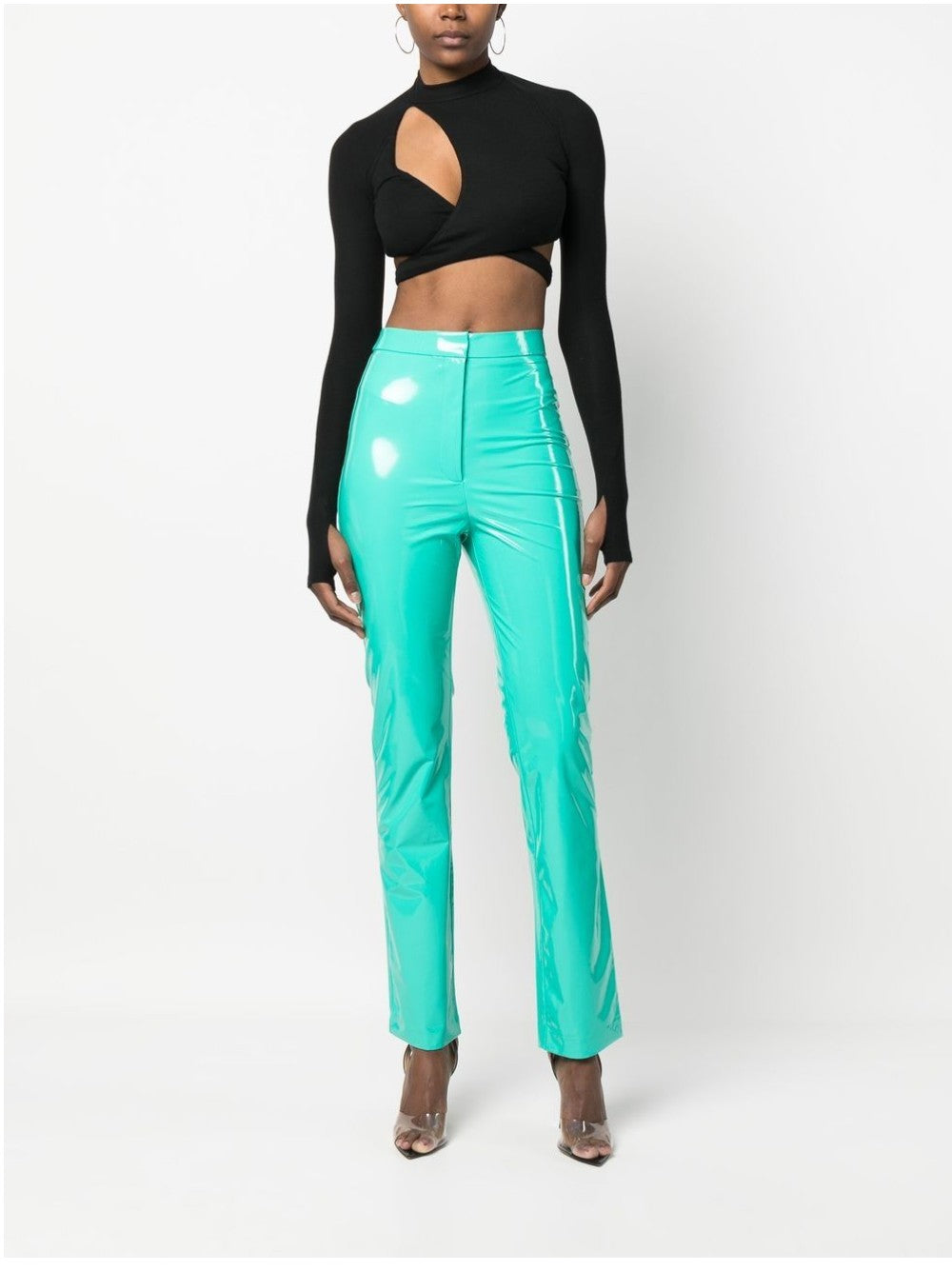 Rotate PANTALONE IN VINILE Verde