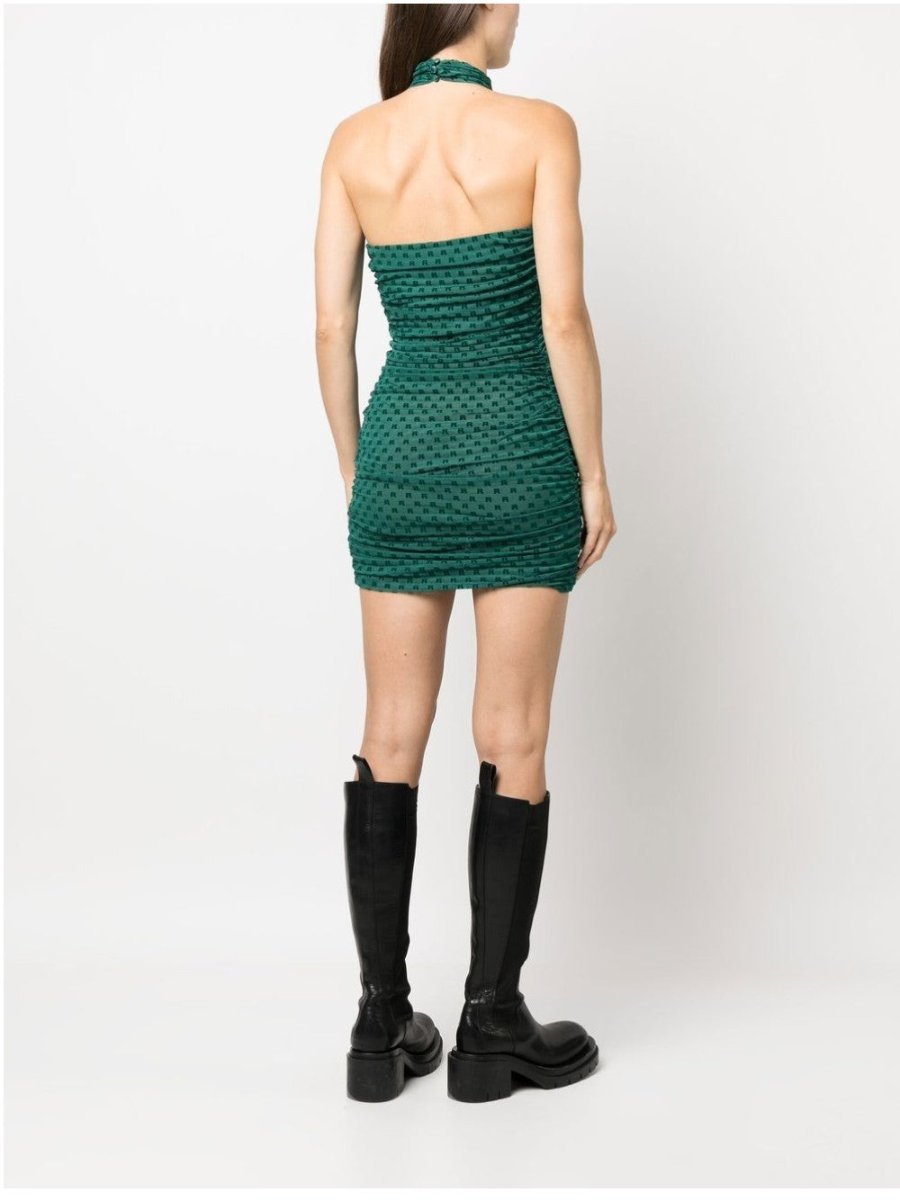 Rotate SHORT DRESS WITH HAT NECK Green
