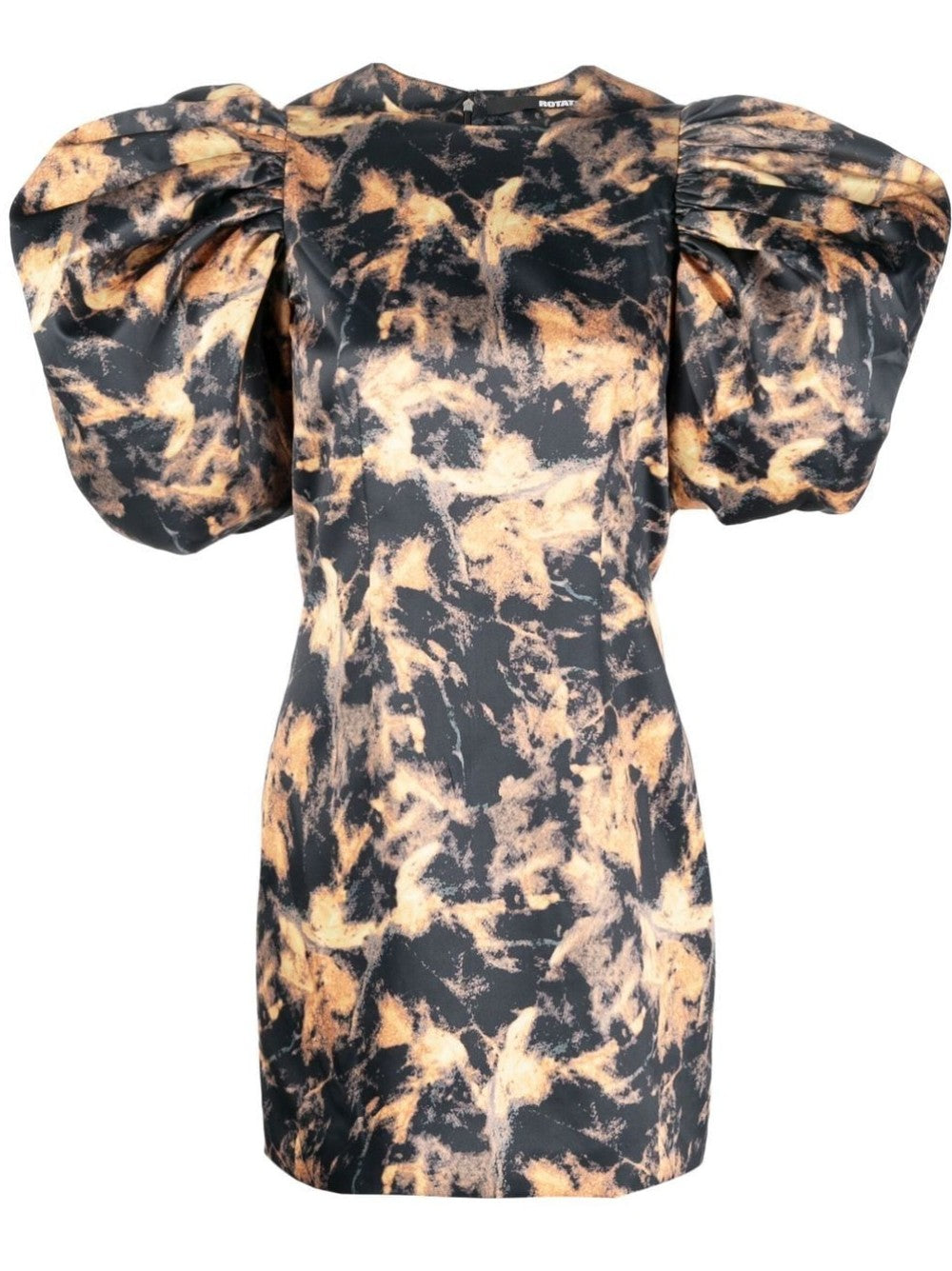 Rotate MINI ABITO CON FANTASIA FIORI ASTRATTI Nero