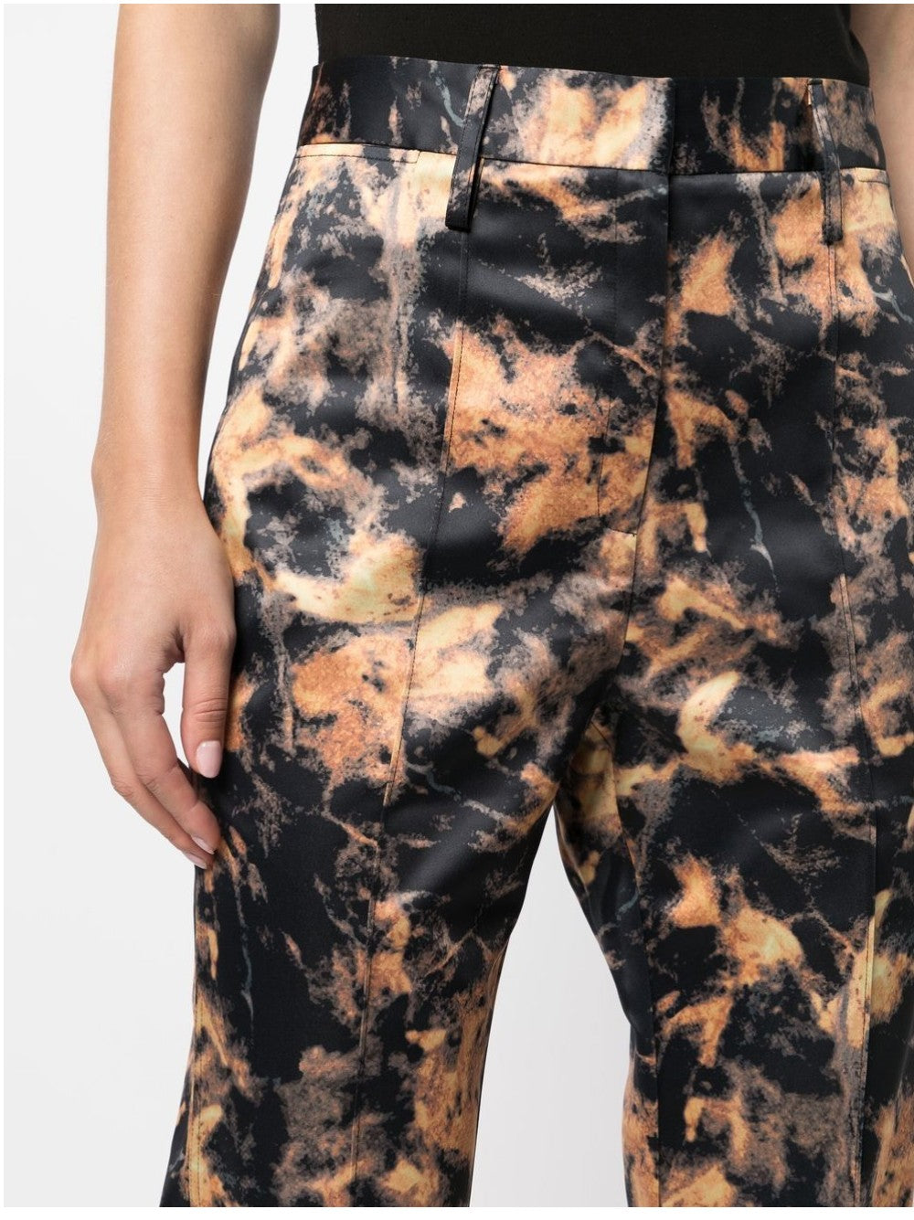 Rotate PANTALONI CON FANTASIA ASTRATTA Nero