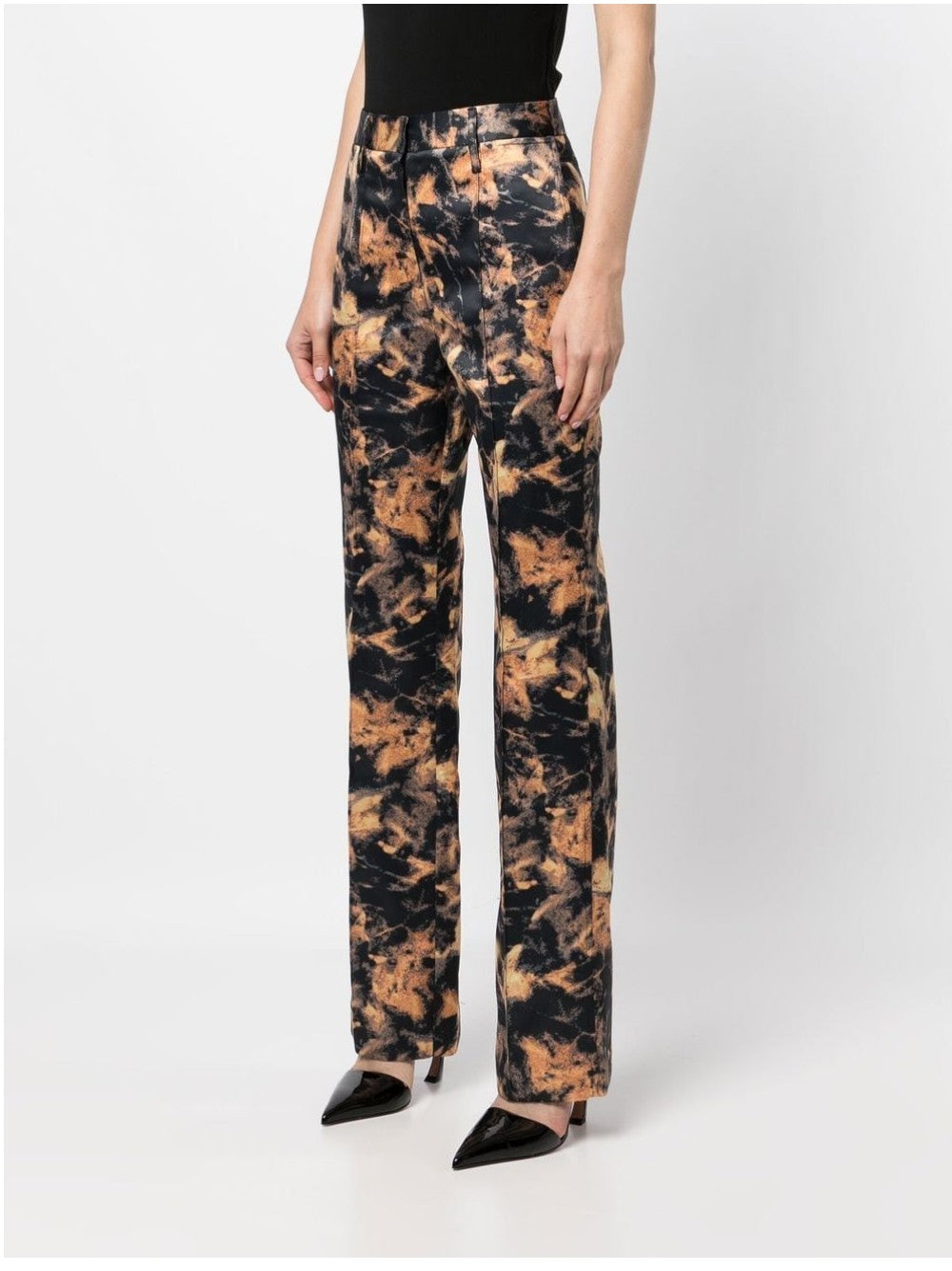 Rotate PANTALONI CON FANTASIA ASTRATTA Nero