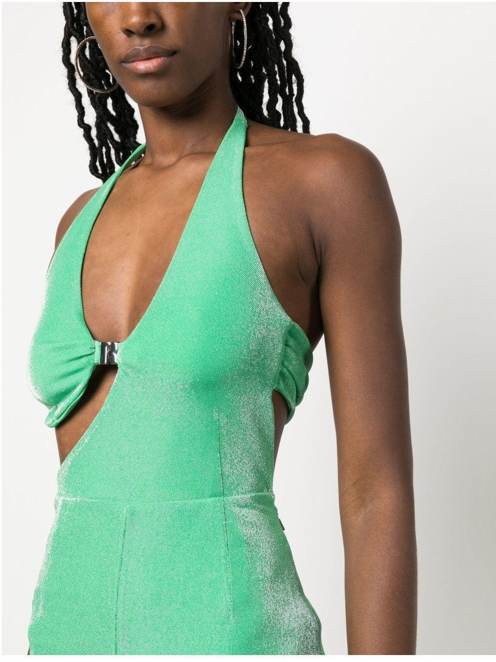 Rotate ONE-PIECE SUIT WITH CUT-OUT Green