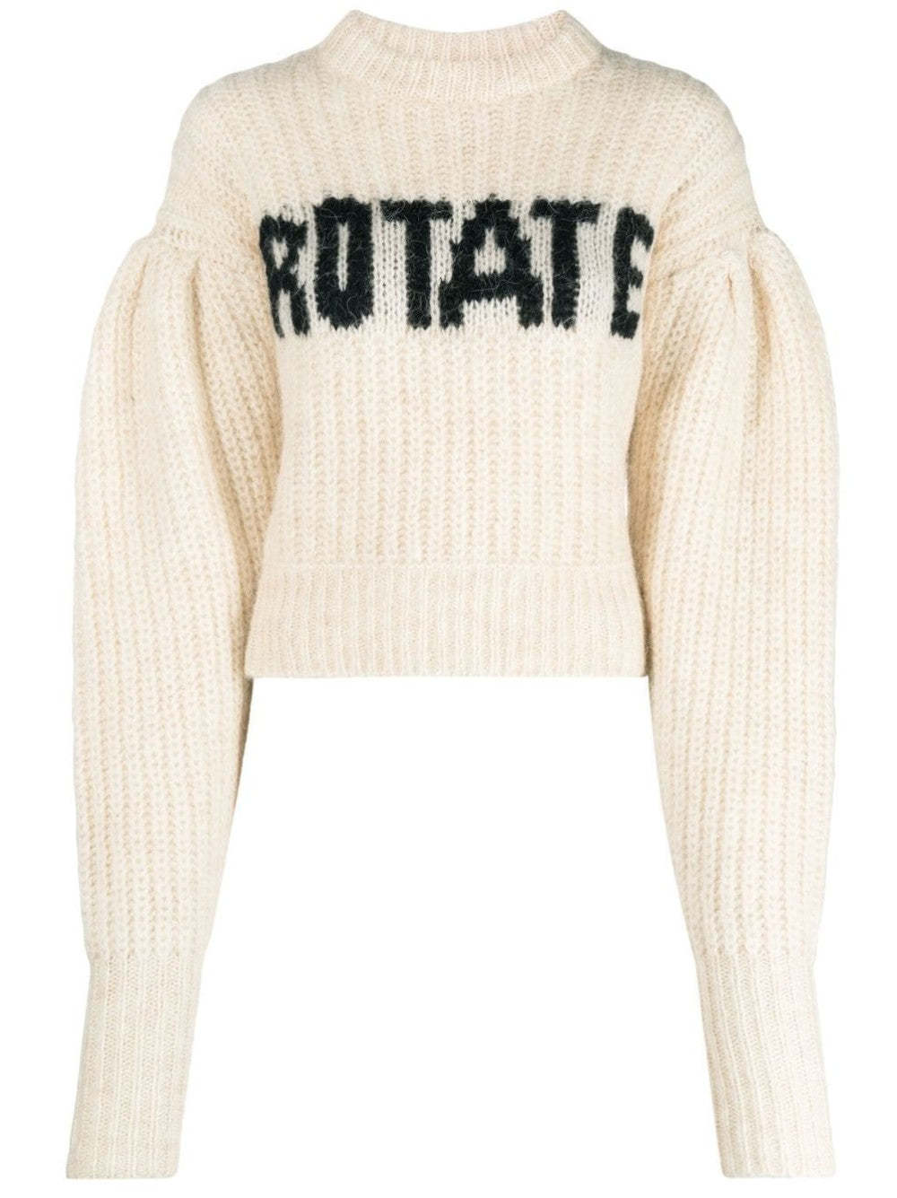 Rotate MAGLIA CON MANICHE A PALLONCINO E LOGO Bianco