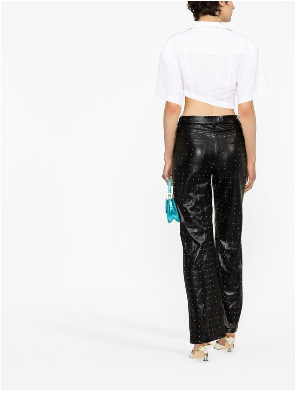 Rotate PANTALONE CON BORCHIE Nero