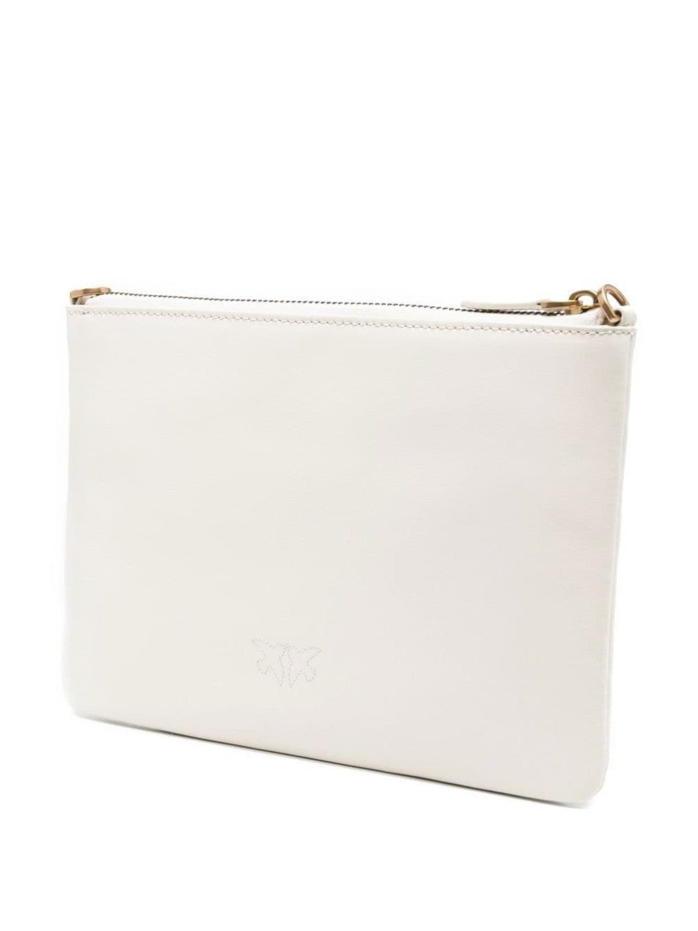 Pinko BORSA FLAT IN PELLE MANO SETA Bianco