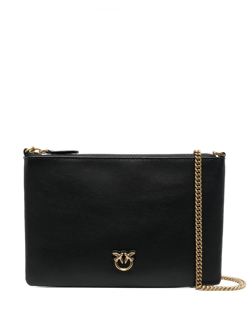 Pinko BORSA FLAT IN PELLE MANO SETA Nero