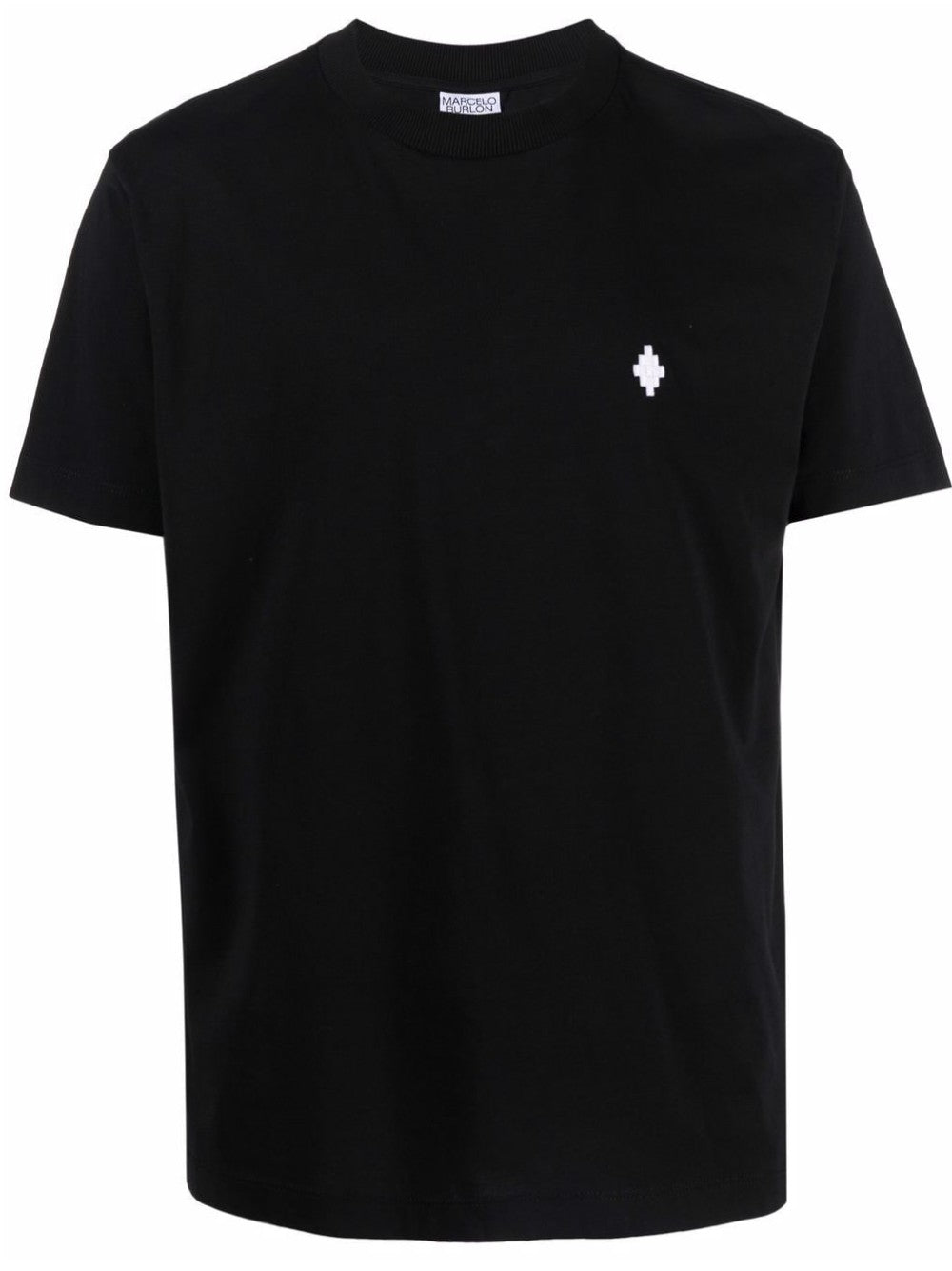 Marcelo Burlon T-SHIRT CON LOGO RICAMATO Nero