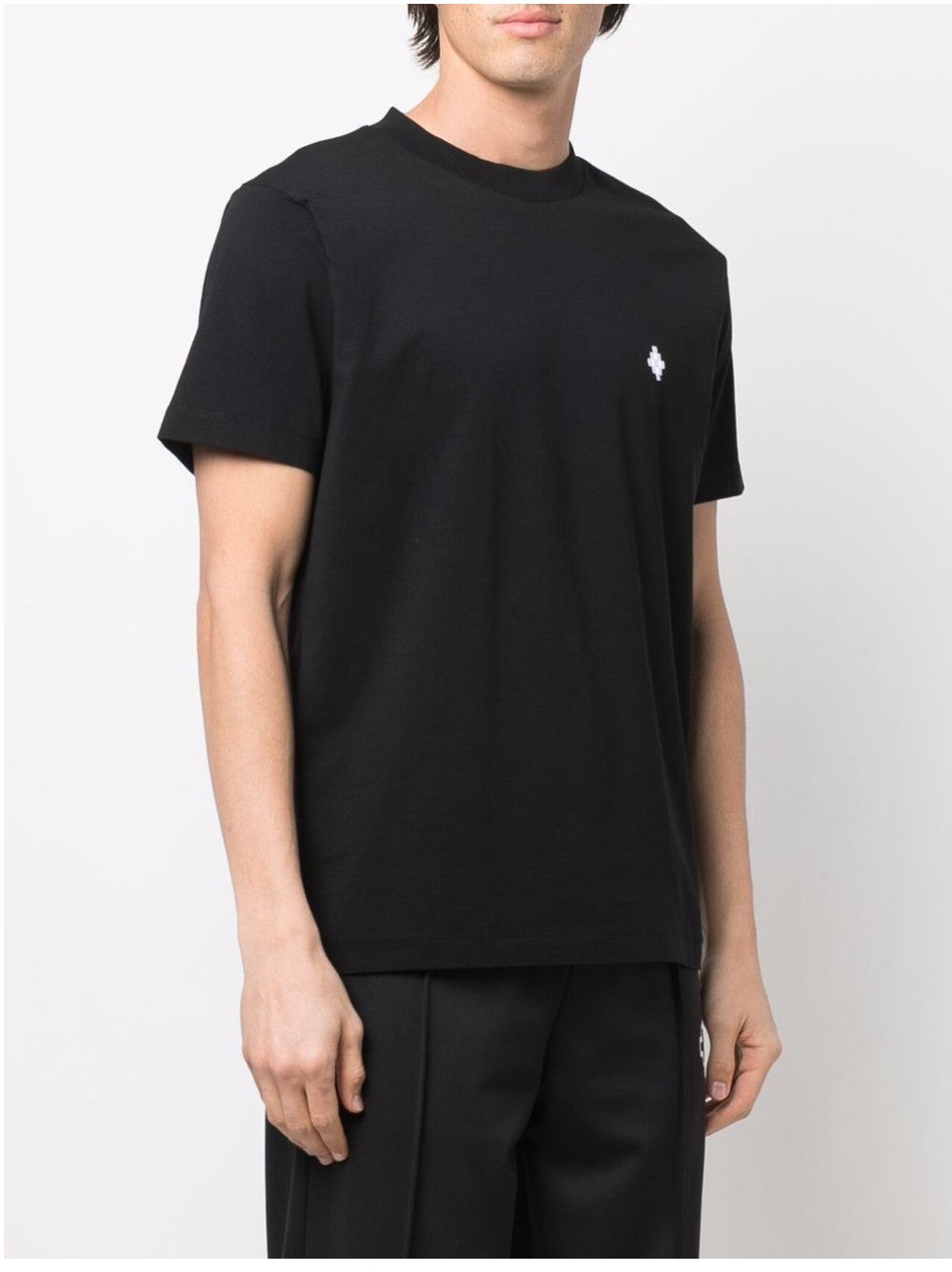 Marcelo Burlon T-SHIRT CON LOGO RICAMATO Nero