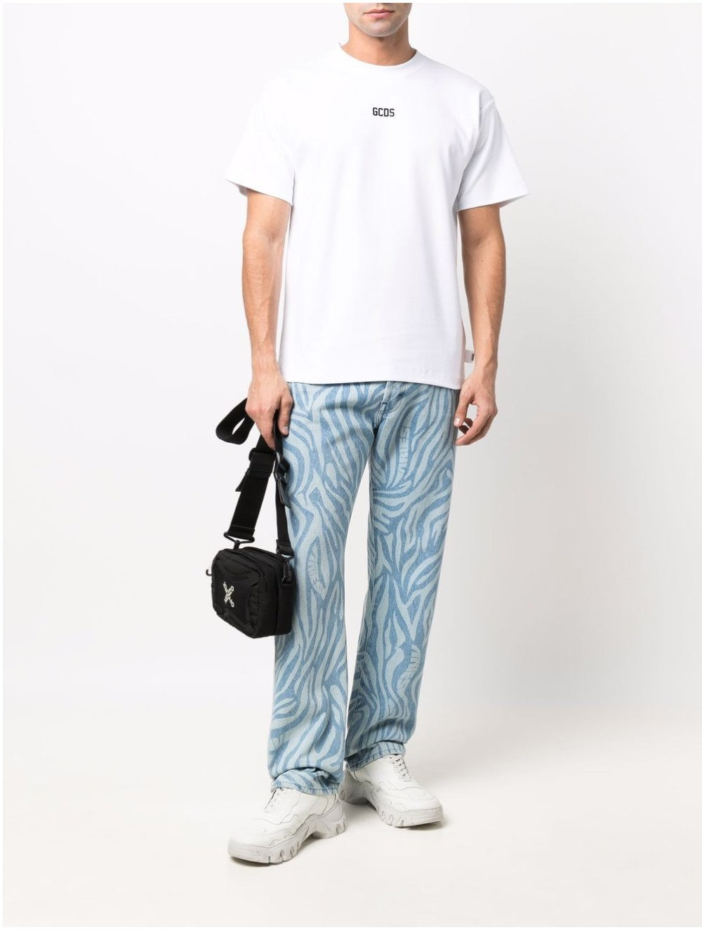 Gcds T-SHIRT CON STAMPA MINI LOGO Bianco