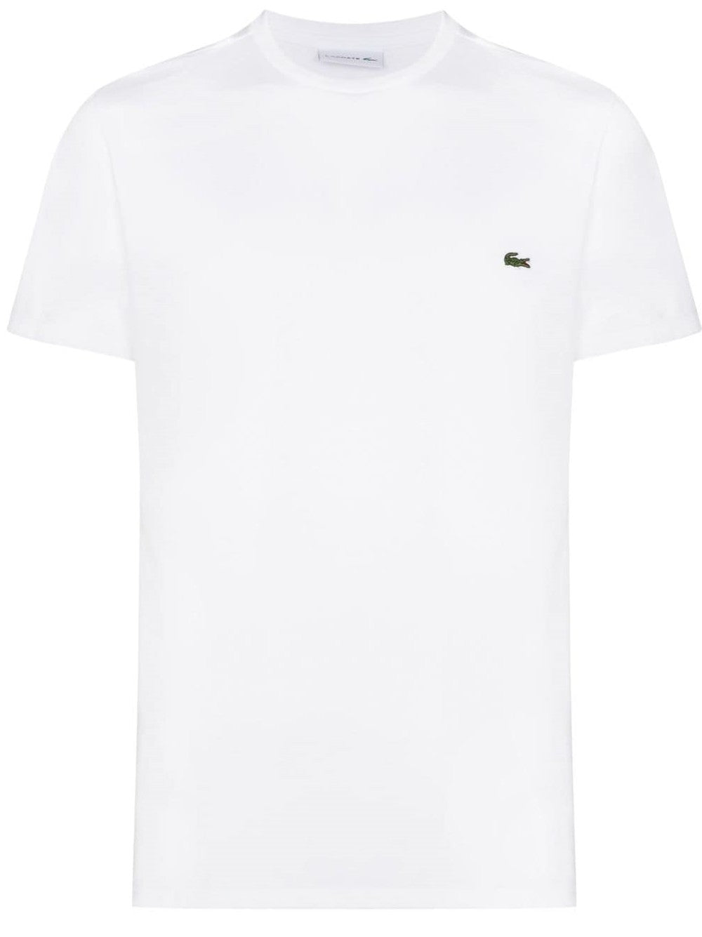 Lacoste T-SHIRT CON RICAMO LOGO Bianco