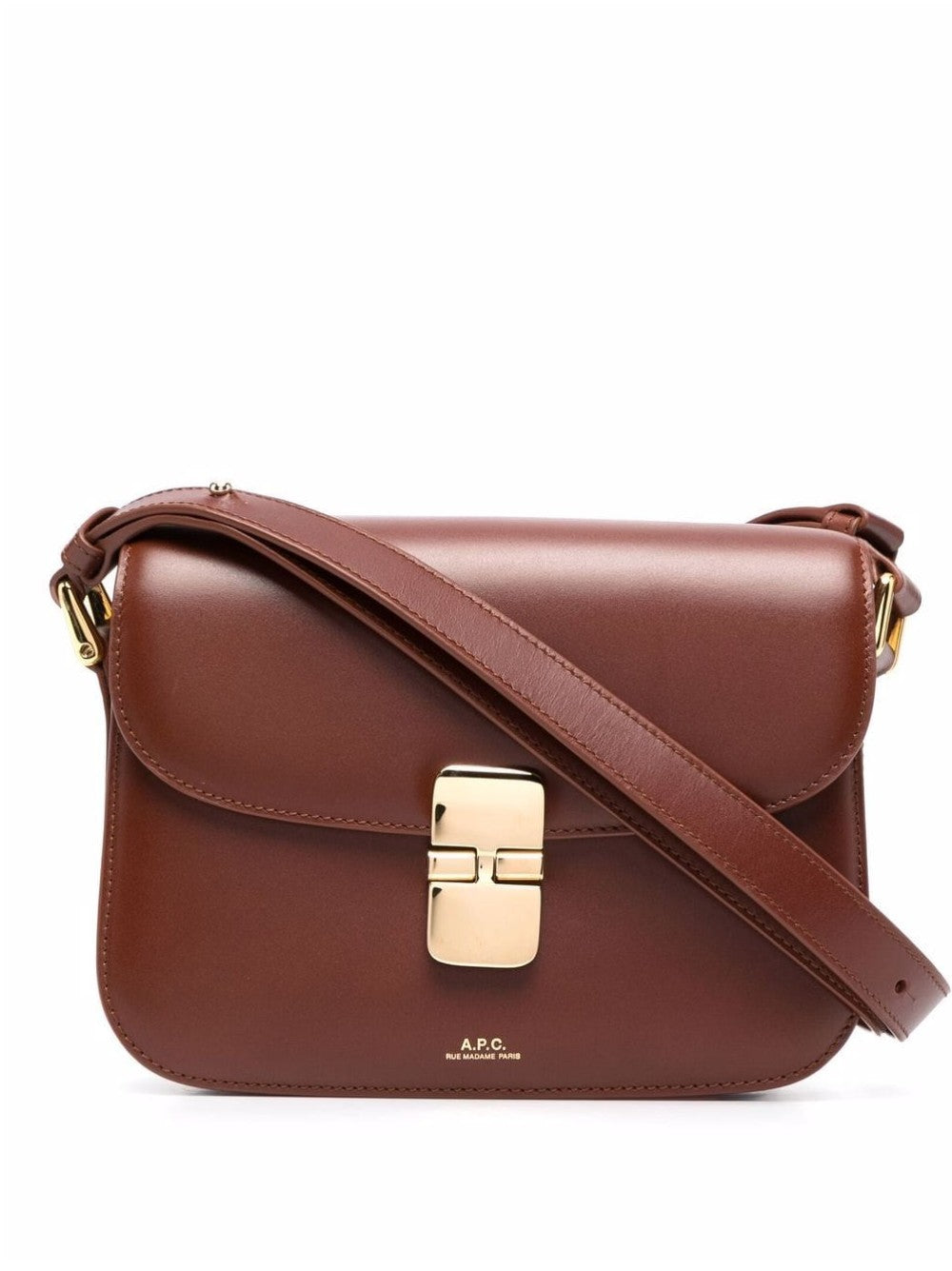 "A.p.c. BORSA A TRACOLLA "GRACE" Marrone"
