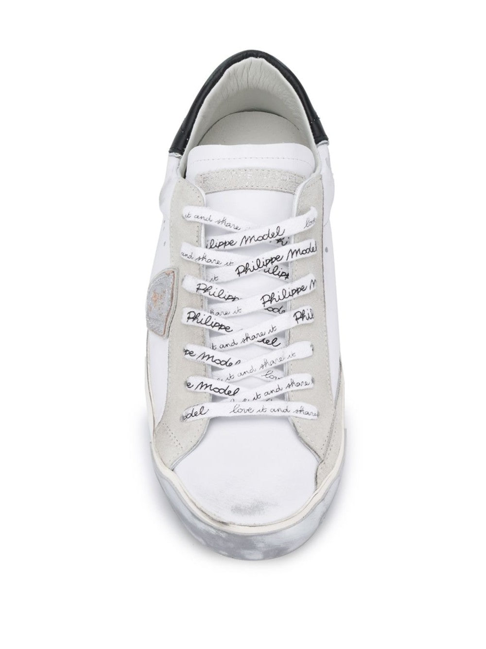 Philippe Model Paris SNEAKERS PHILIPPE MODEL PRSX FOXY LAMINÉ BLANC ARGENT – PRLU-MA02 Bianco