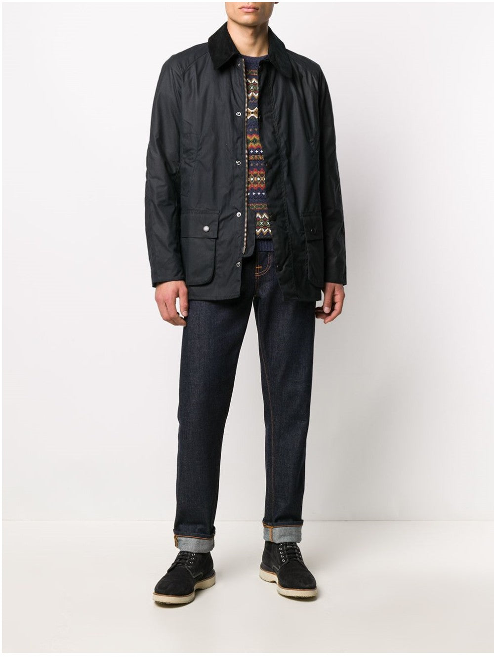 Barbour GIACCA CERATA ASHBY Blu