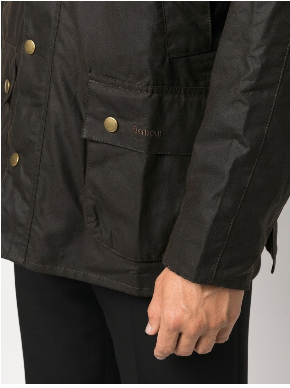 "Barbour IMPERMEABILE "ASHBY WAX" Marrone"