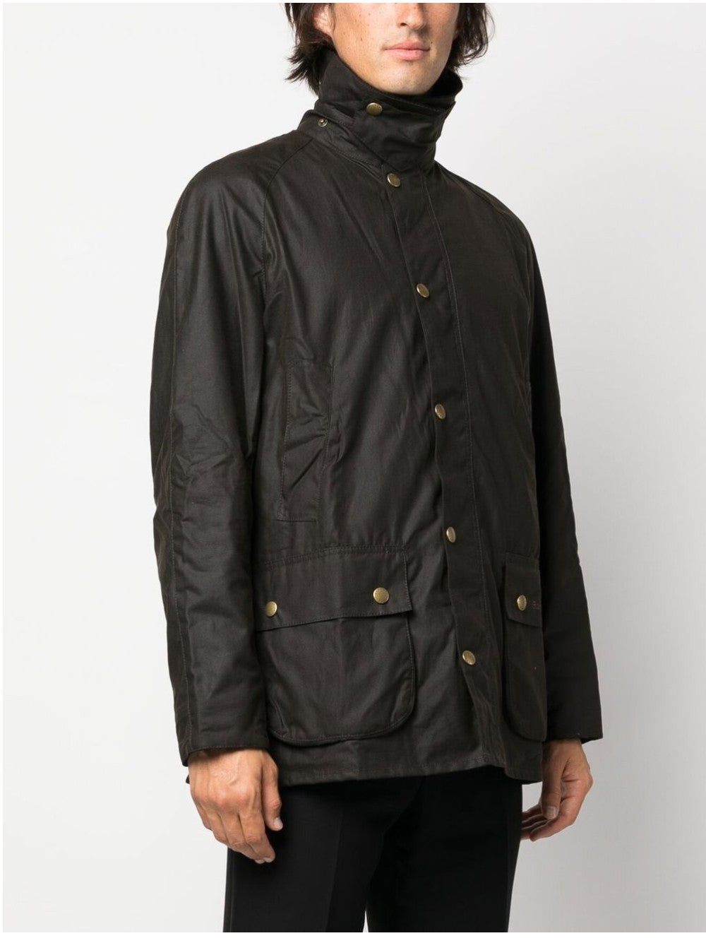 "Barbour IMPERMEABILE "ASHBY WAX" Marrone"