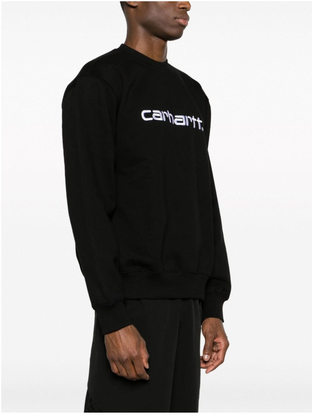Carhartt Wip FELPA CON LOGO A CONTRASTO Nero