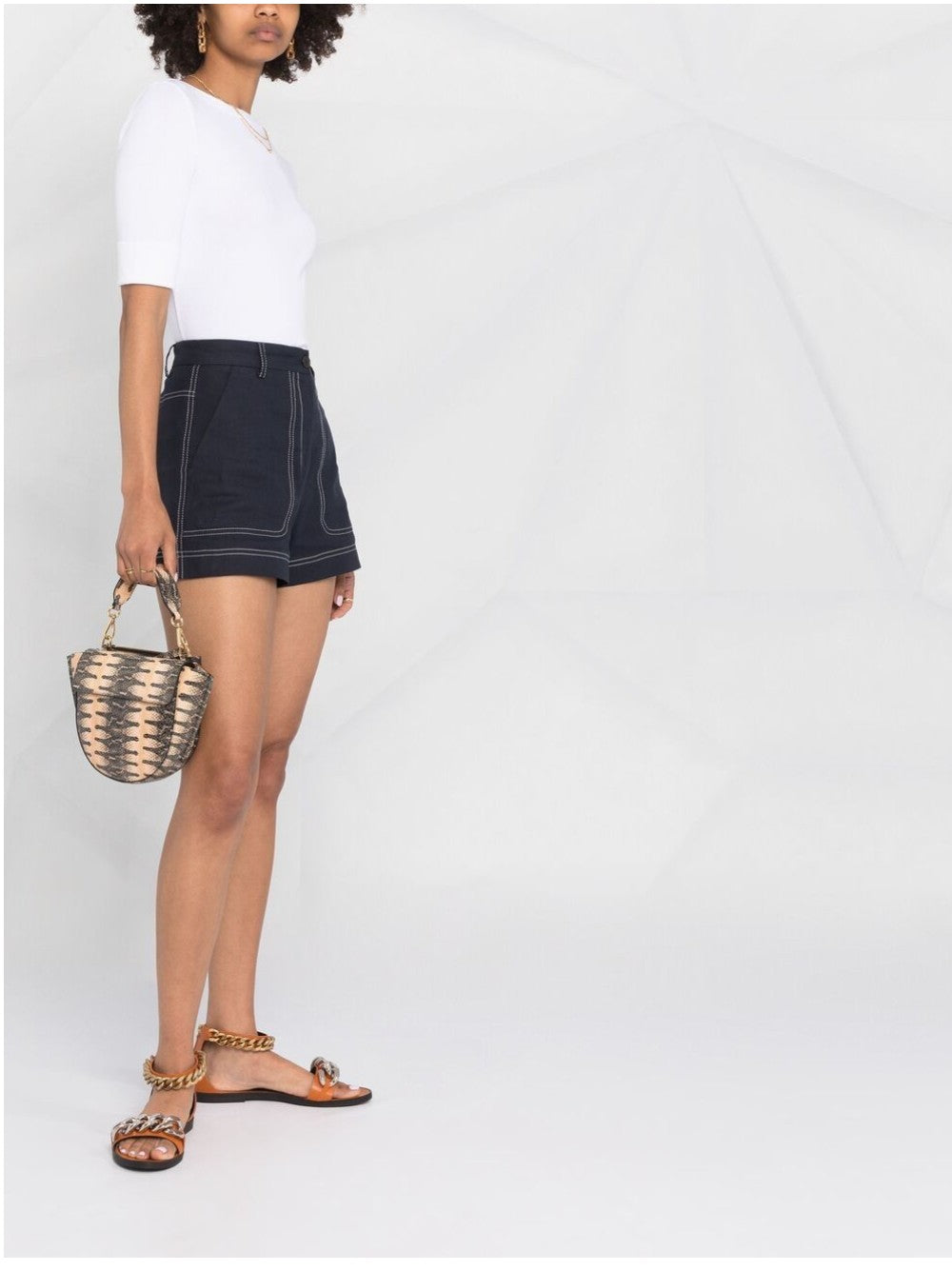 Lauren Ralph Lauren T-SHIRT CON SCOLLO A BARCHETTA Bianco