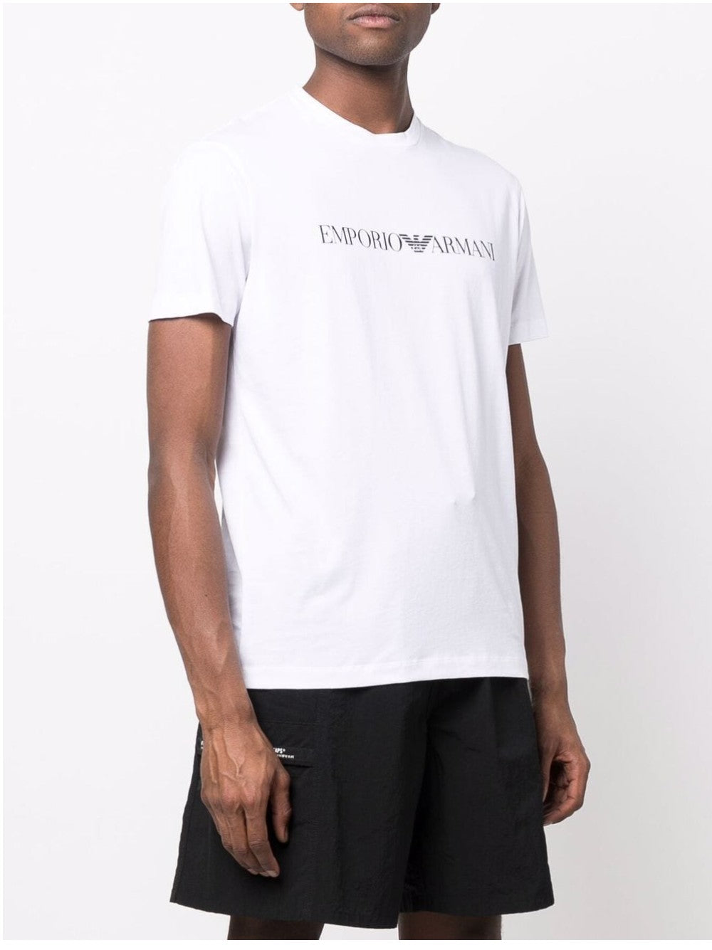 Emporio Armani T-SHIRT CON LOGO  A CONTRASTO Bianco