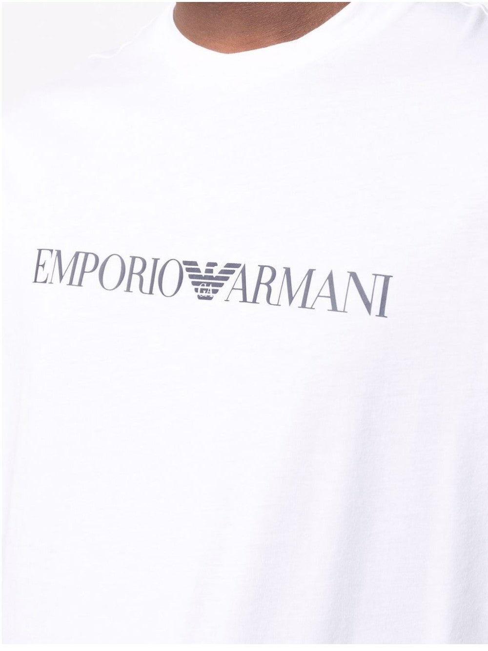 Emporio Armani T-SHIRT CON LOGO  A CONTRASTO Bianco