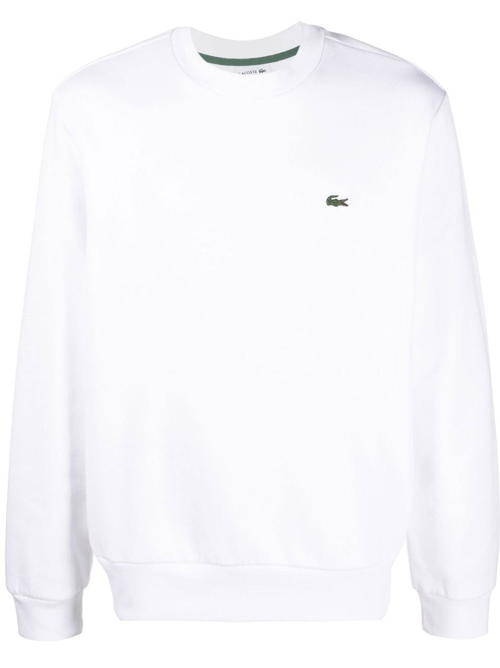 Lacoste FELPA CON LOGO RICAMATO Bianco