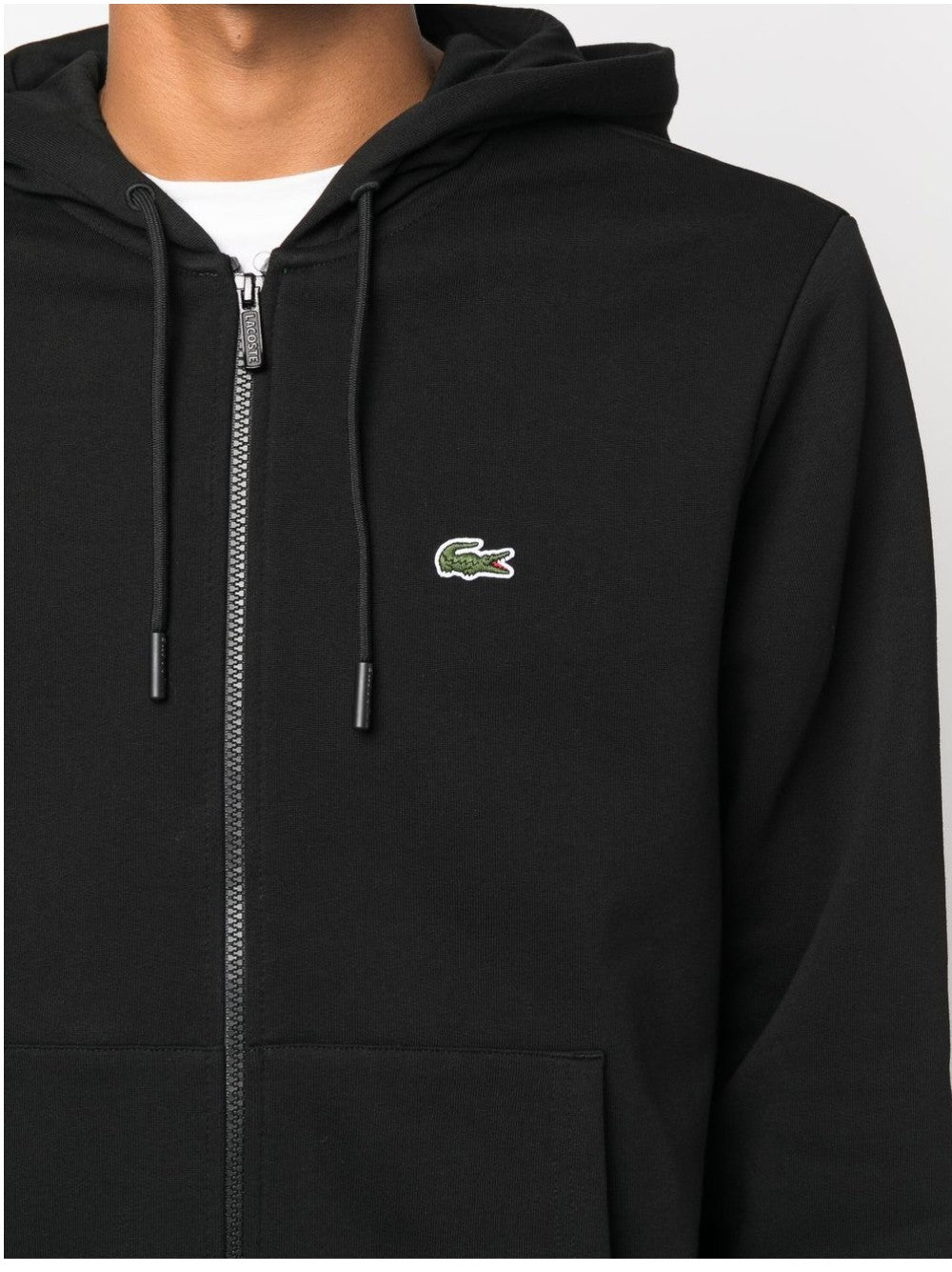 Lacoste FELPA CON LOGO RICAMATO Nero